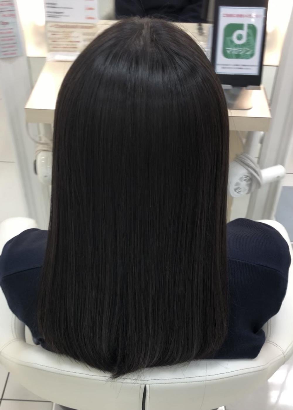 髪質改善ストレート×セミロング